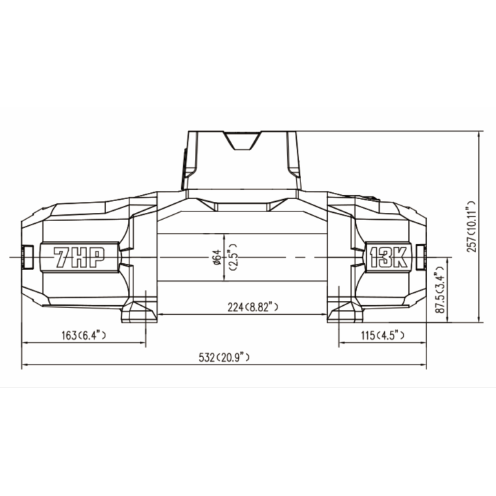 Wyciągarka T-max Force View Titan 12v 13000lbs z liną syntetyczną w oplocie 9247106A - ujęcie 17