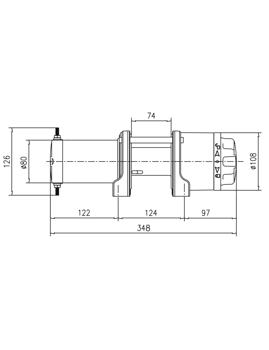 ATV Winch T-MAX ATW 3500 148:1