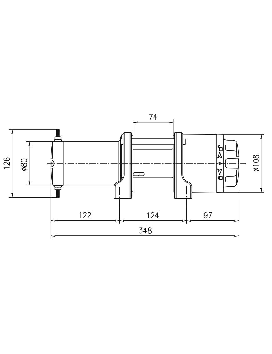 ATV Winch T-MAX ATW 3500 148:1