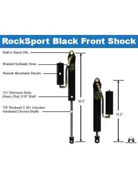 Amortyzatory RockSport Black 4,5 - 5,5" Jeep Wrangler JL Gladiator przednie