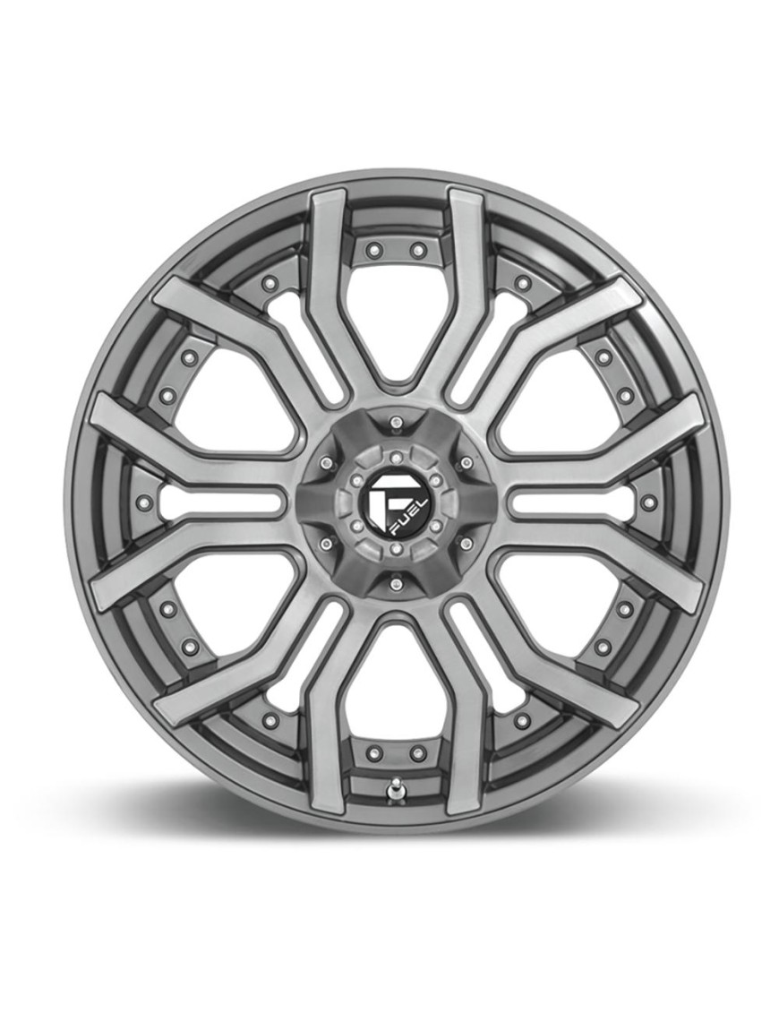 Felga aluminiowa D713 Rage Brushed Gun Metal/Tinted Clear Fuel
