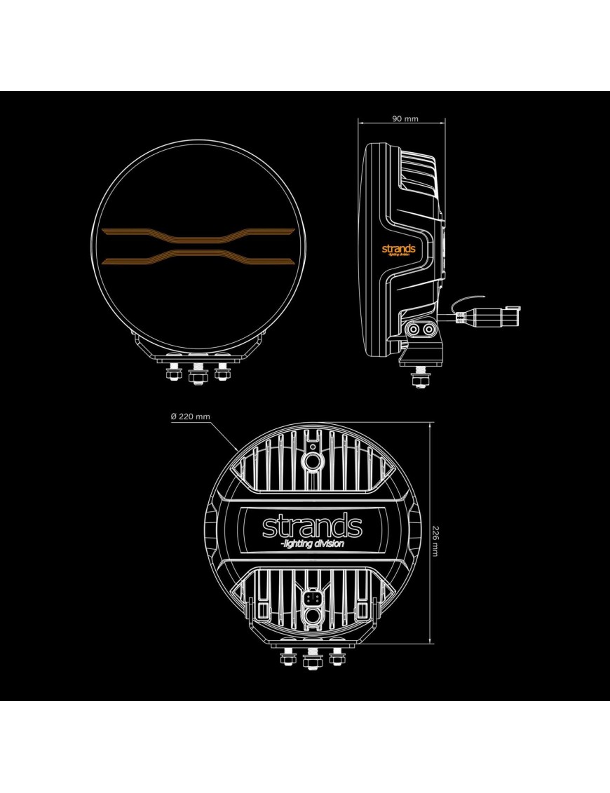 Reflektor FOR9T DRAGON DRIVE DRIVING LIGHT 9″ Strands | Szekla4x4.pl