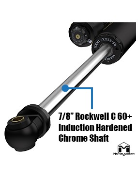 RockSport BLACK, 2.5"/3.5" JL Wrangler & JT Gladiator Adjustable Reservoir Shocks, Front, Pair, Standard Axle Edition