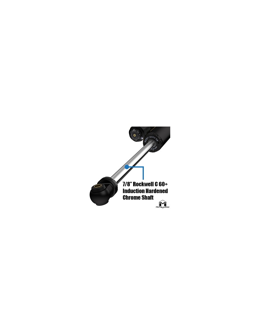 RockSport BLACK, 2.5"/3.5" JL Wrangler & JT Gladiator Adjustable Reservoir Shocks, Front, Pair, Standard Axle Edition