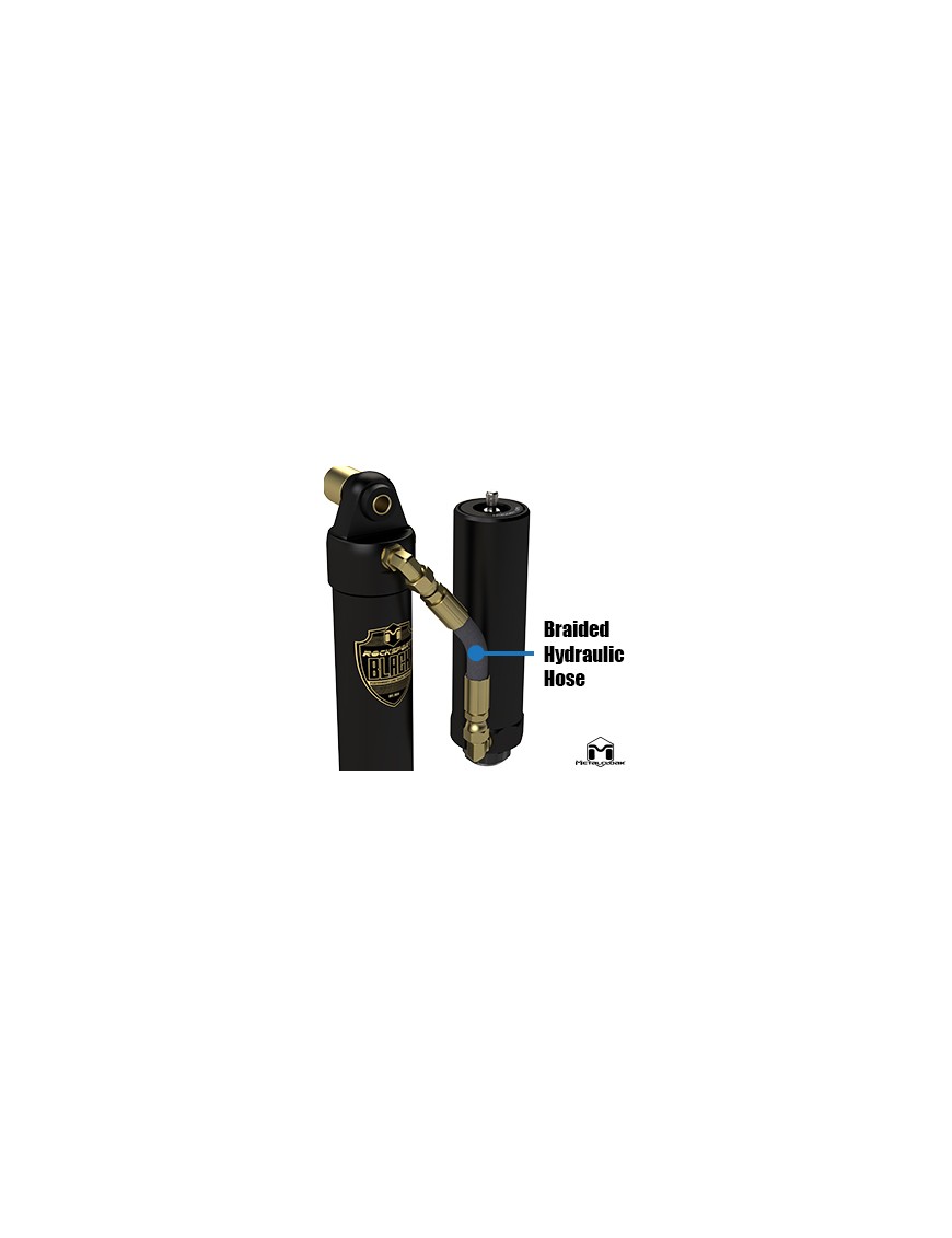 RockSport BLACK, 2.5"/3.5" JL Wrangler & JT Gladiator Adjustable Reservoir Shocks, Front, Pair, Standard Axle Edition
