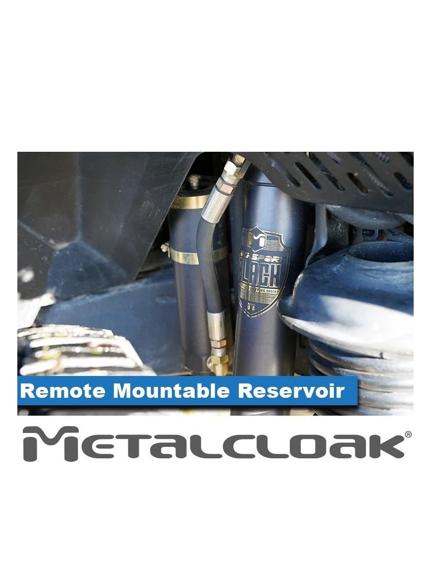 RockSport BLACK, 2.5"/3.5" JL Wrangler & JT Gladiator Adjustable Reservoir Shocks, Front, Pair, Standard Axle Edition