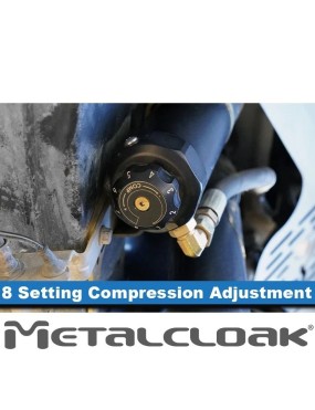 RockSport BLACK, 2.5"/3.5" JL Wrangler & JT Gladiator Adjustable Reservoir Shocks, Front, Pair, Standard Axle Edition