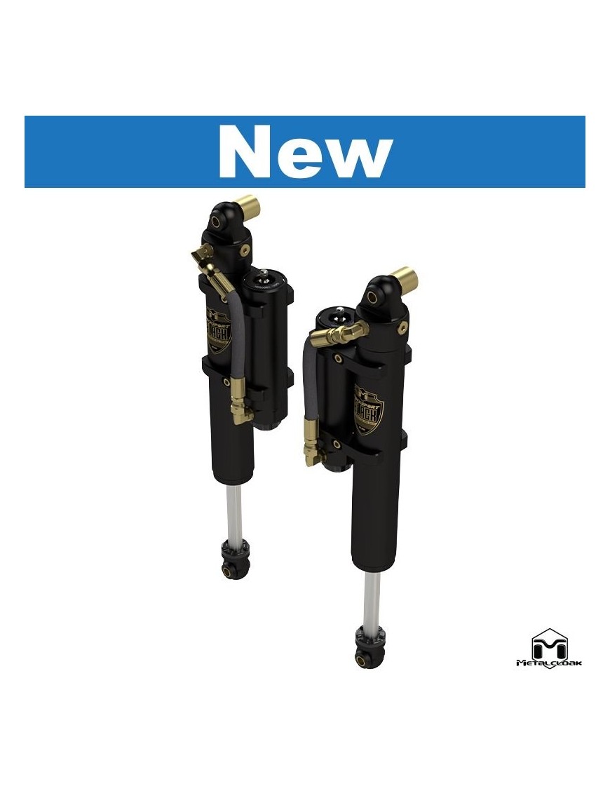 RockSport BLACK, 2.5"/3.5" JL Wrangler Adjustable Reservoir Shocks, Rear, Pair