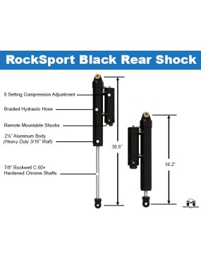 Amortyzatory RockSport BLACK tylne 2,5-3,5 lift Jeep Wrangler JL | Gladiator | Szekla4x4.pl