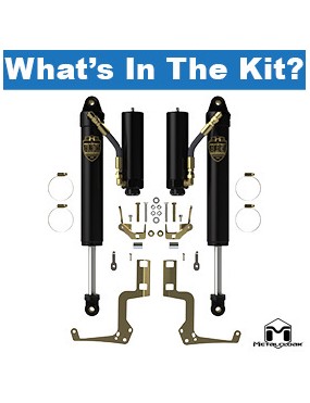RockSport BLACK, 4.5"/5.5" JL Wrangler & JT Gladiator Adjustable Reservoir Shocks, Front, Pair