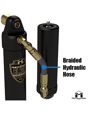 RockSport BLACK, 4.5"/5.5" JL Wrangler & JT Gladiator Adjustable Reservoir Shocks, Front, Pair