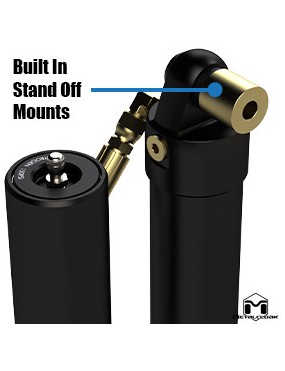 RockSport BLACK, 4.5"/5.5" JL Wrangler & JT Gladiator Adjustable Reservoir Shocks, Front, Pair