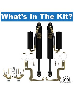 RockSport BLACK, 2.5"/3.5" JL Wrangler & JT Gladiator Reservoir Shocks, Front, Pair