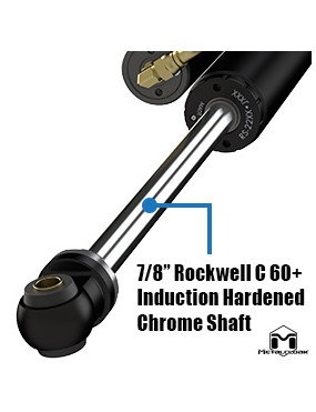 RockSport BLACK, 2.5"/3.5" JL Wrangler & JT Gladiator Reservoir Shocks, Front, Pair, Standard Axle Edition