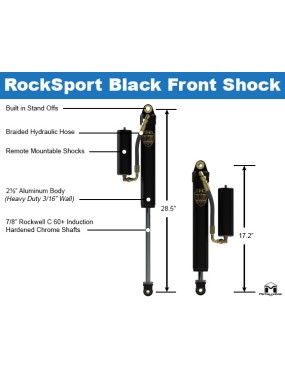 Amortyzatory przednie RockSport BLACK 2,5-35 lift Jeep Wrangler JL | Gladiator | Szekla4x4.pl