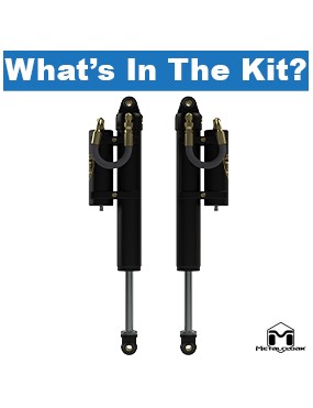RockSport BLACK, 2.5"/3.5" JL Wrangler Reservoir Shocks, Rear, Pair