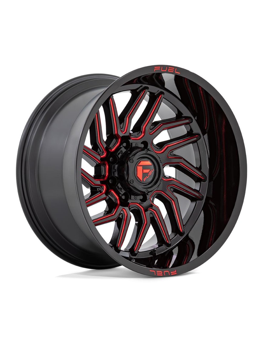 Felga aluminiowa D808 HURRICANE Gloss Black Milled Red Tint FUEL