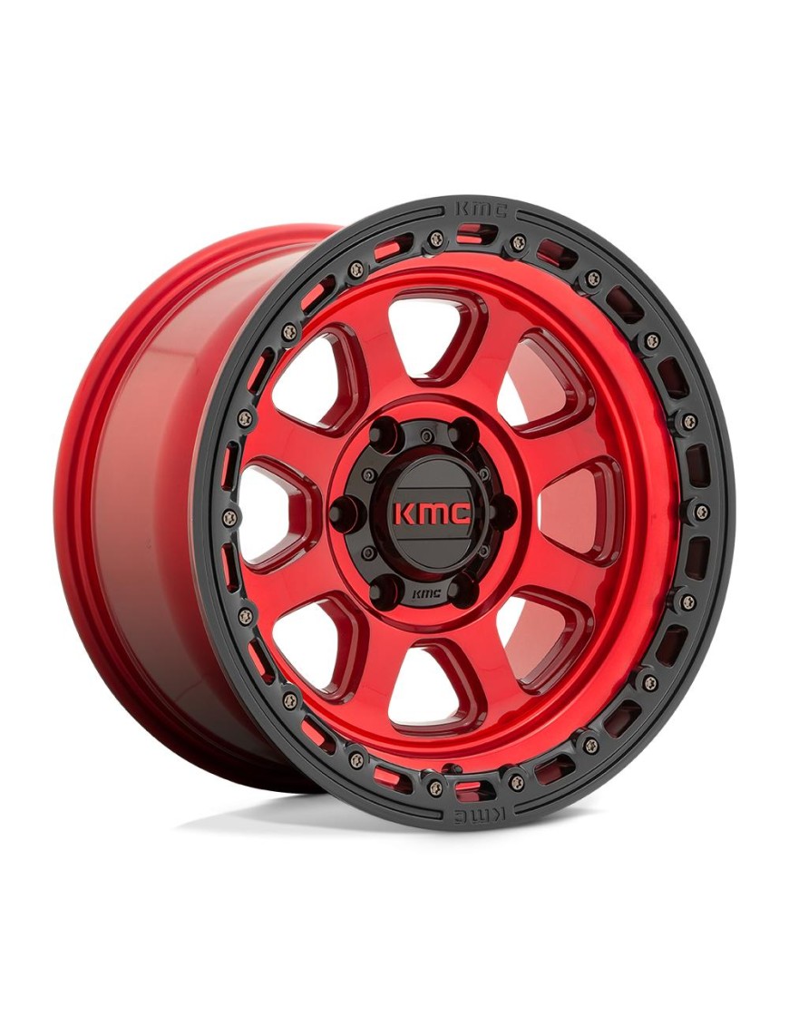 Felga aluminiowa KM548 CHASE Candy Red W/ Black Lip KMC