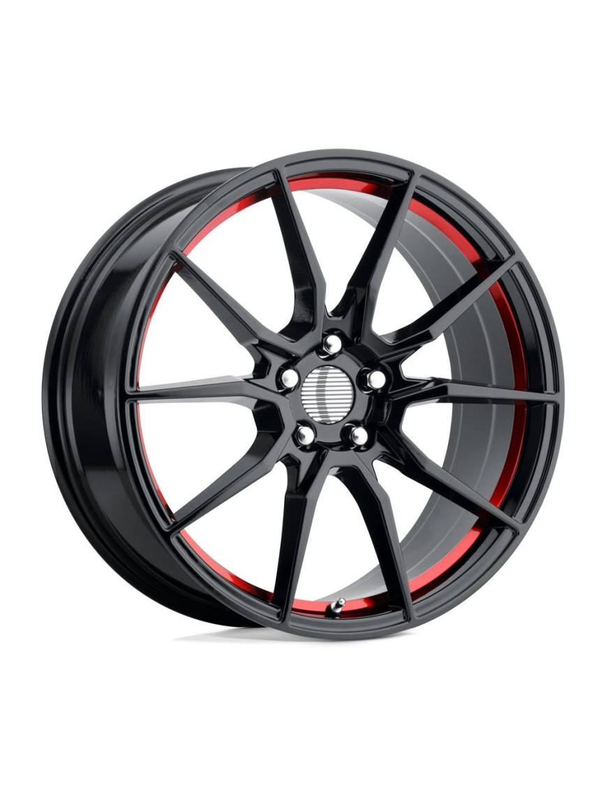 Felga aluminiowa PR193 Gloss Black Red Machined PERFORMANCE REPLICAS