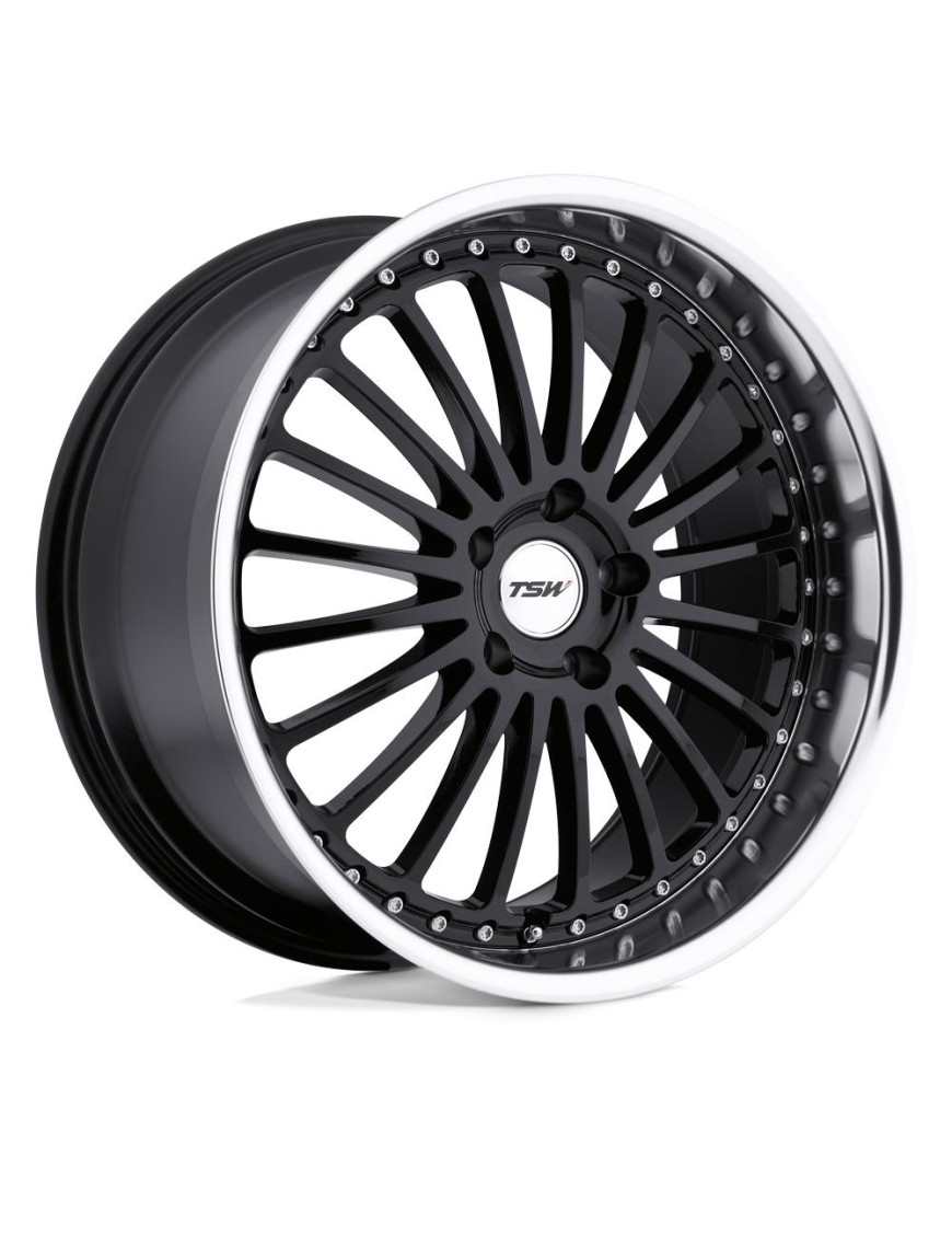 Felga aluminiowa SILVERSTONE Gloss Black W/ Mirror Cut Lip TSW