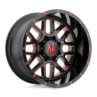 Felga aluminiowa XD820 GRENADE Satin Black Milled W/ Red Tinted Clear Coat XD SERIES