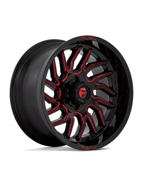 Felga aluminiowa D808 HURRICANE Gloss Black Milled Red Tint FUEL