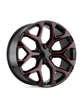 Felga aluminiowa PR176 Gloss Black Red Milled PERFORMANCE REPLICAS