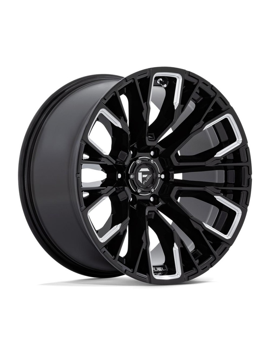 Felga aluminiowa D849 REBAR Gloss Black Milled FUEL