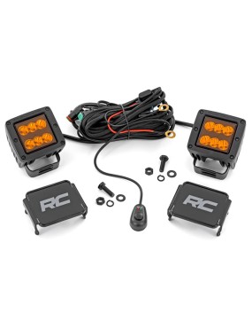 Lampy LED 2" kwadratowe amber spot Rough Country