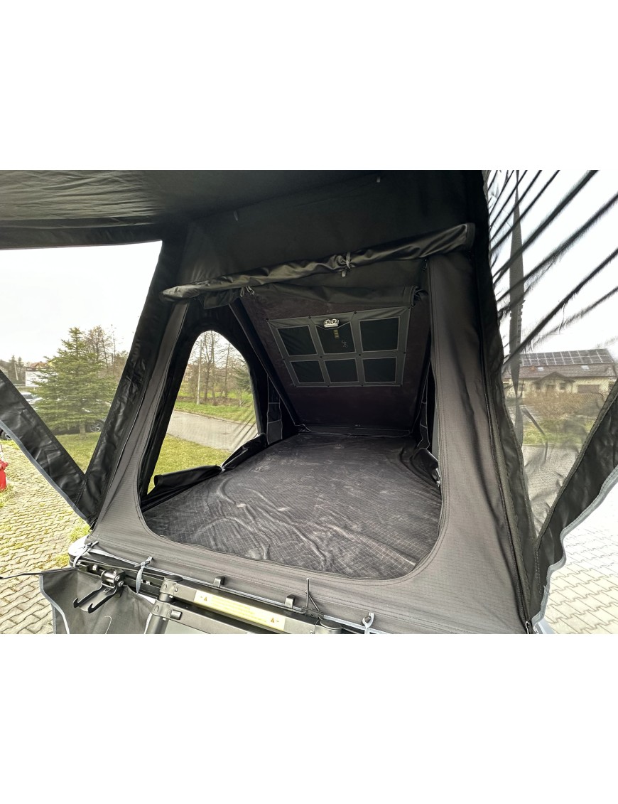 Namiot dachowy 2-osobowy Escape Alu-One aluminiowa obudowa Black | Szekla4x4.pl