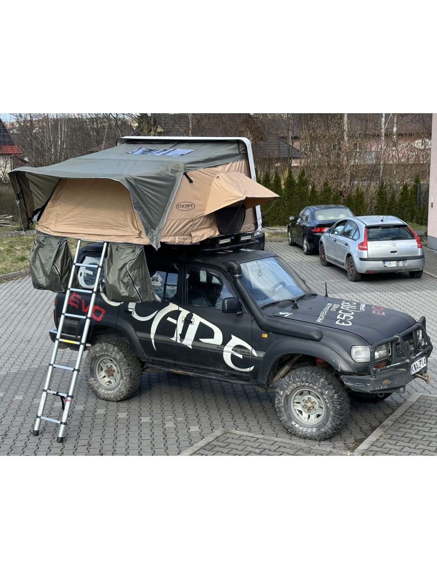 Namiot dachowy Escape VARIO 160 cm Piaskowy Czarna obudowa | Szekla4x4.pl