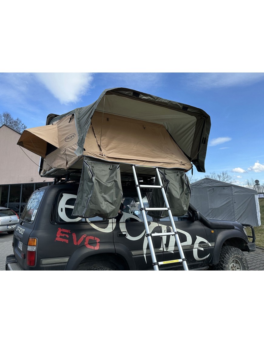 Namiot dachowy Escape VARIO 160 cm Piaskowy Czarna obudowa | Szekla4x4.pl