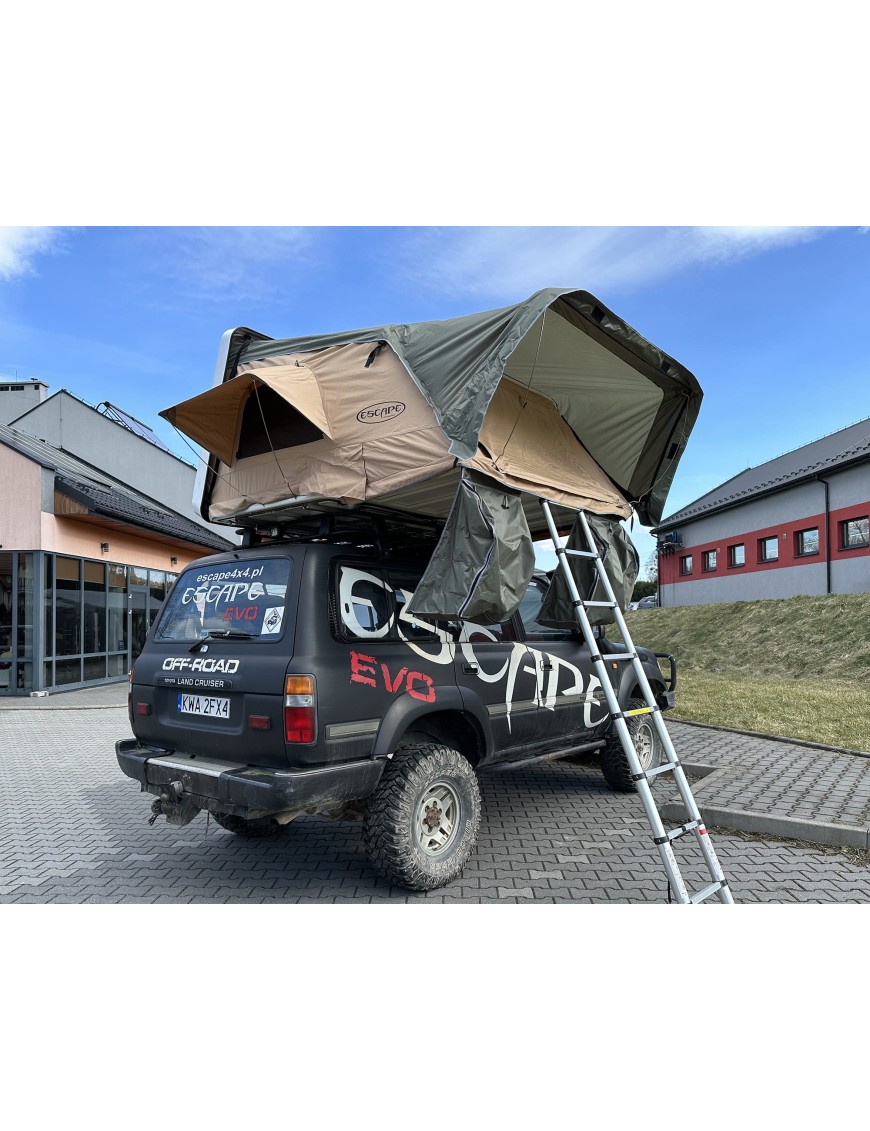 Namiot dachowy Escape VARIO 160 cm Piaskowy Czarna obudowa | Szekla4x4.pl