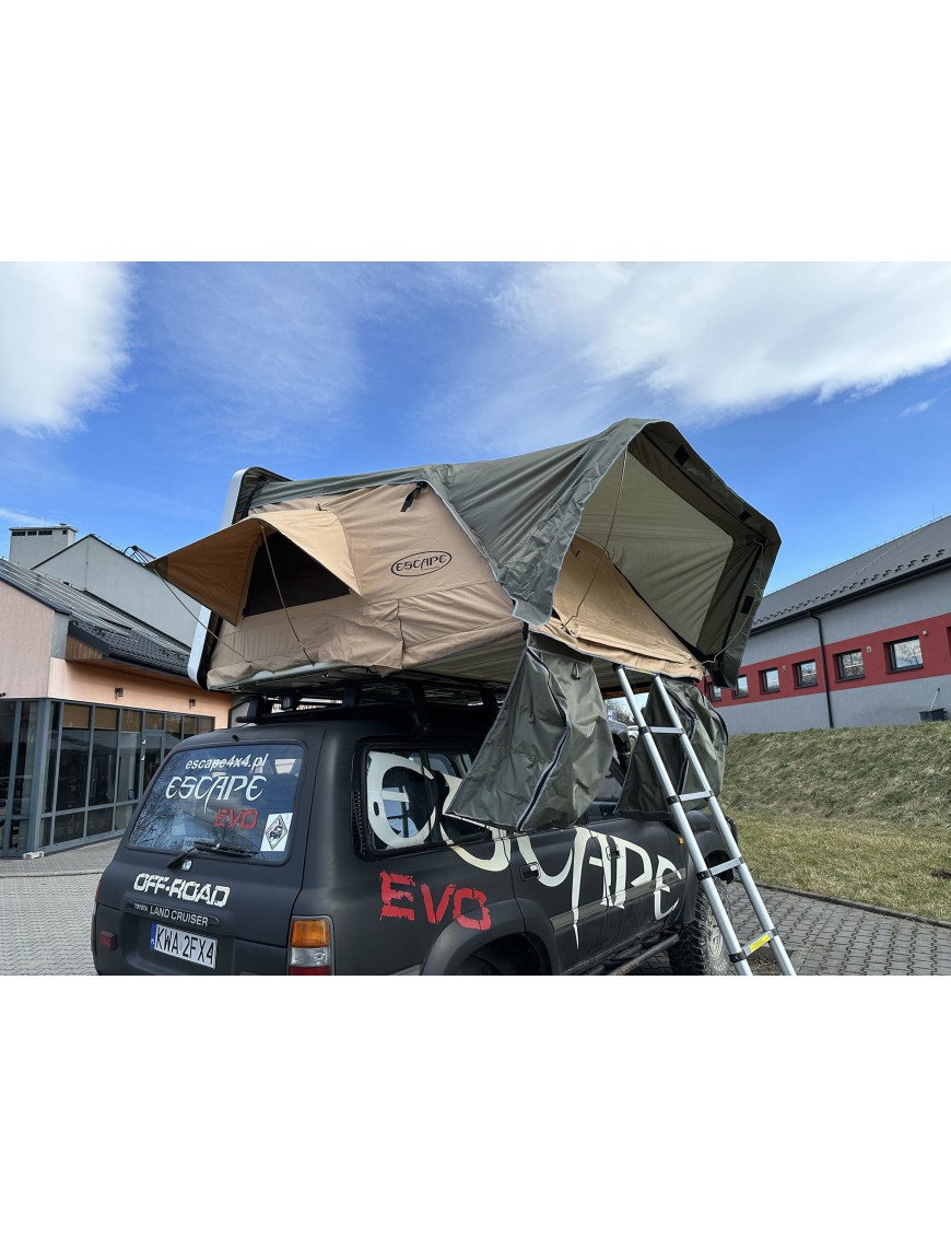 Namiot dachowy Escape VARIO 160 cm Piaskowy Czarna obudowa | Szekla4x4.pl