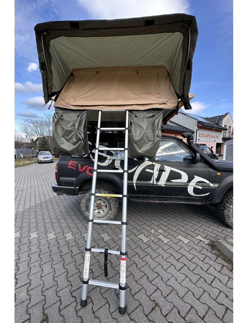 Namiot dachowy Escape VARIO 160 cm Piaskowy Czarna obudowa | Szekla4x4.pl