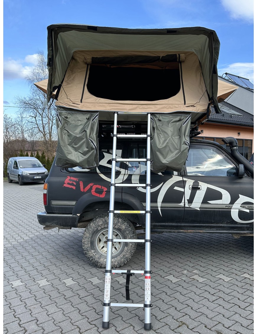 Namiot dachowy Escape VARIO 160 cm Piaskowy Czarna obudowa | Szekla4x4.pl