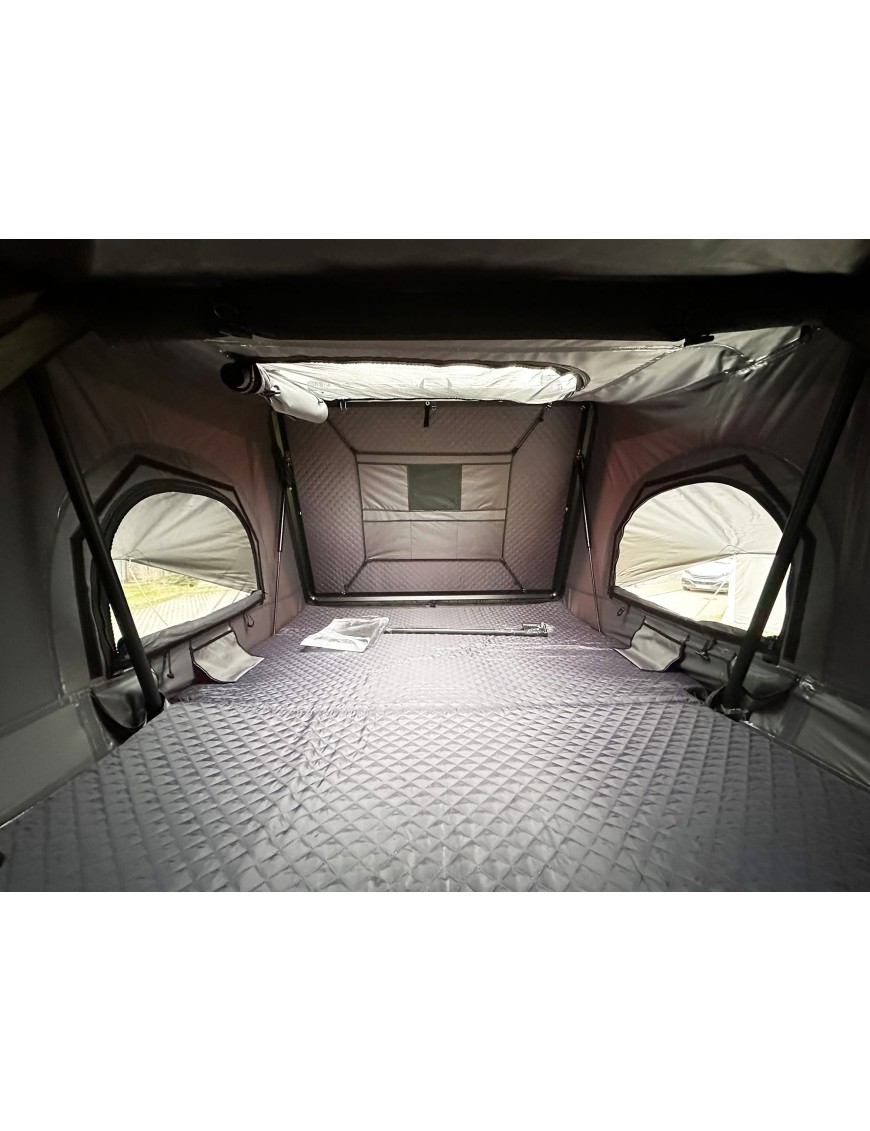Namiot dachowy Escape VIGO 160cm Szary aluminiowy z matą antykondensacyjną | Szekla4x4.pl