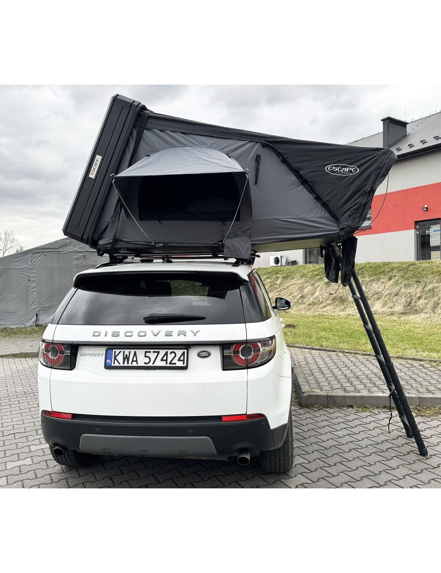 Namiot dachowy Escape VIGO 160cm Szary aluminiowy z matą antykondensacyjną | Szekla4x4.pl