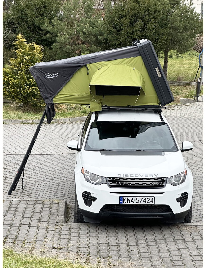 Namiot dachowy Escape VIGO 190cm Zielony aluminiowy z matą antykondensacyjną | Szekla4x4.pl