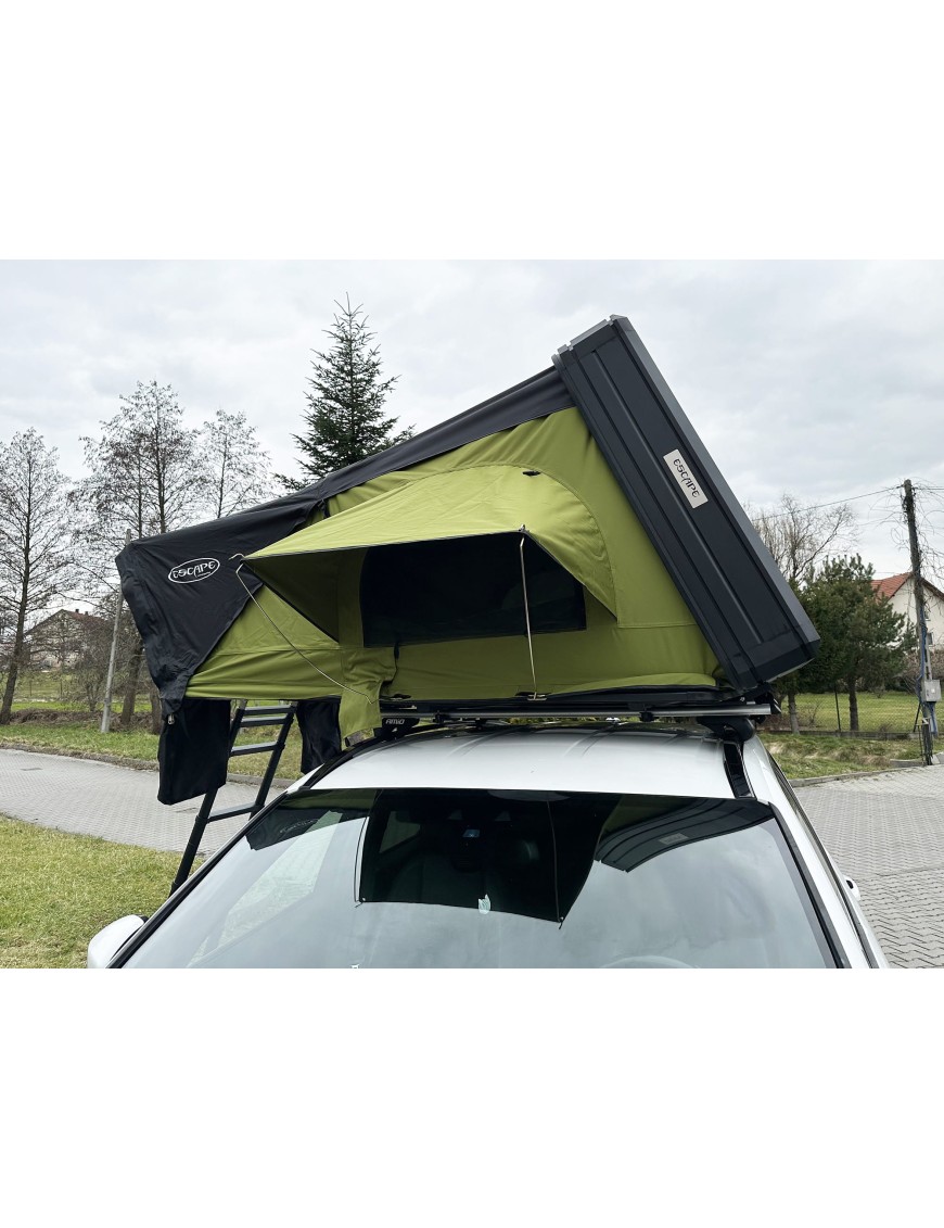 Namiot dachowy Escape VIGO 190cm Zielony aluminiowy z matą antykondensacyjną | Szekla4x4.pl