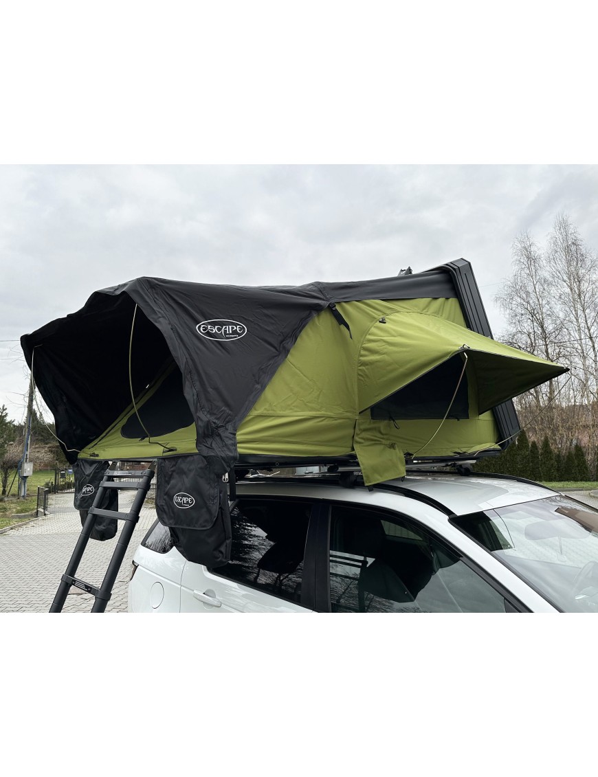 Namiot dachowy Escape VIGO 190cm Zielony aluminiowy z matą antykondensacyjną | Szekla4x4.pl