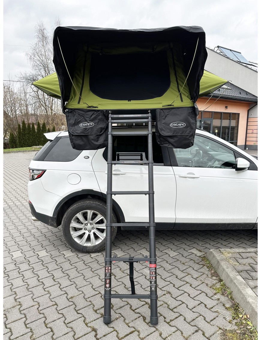 Namiot dachowy Escape VIGO 190cm Zielony aluminiowy z matą antykondensacyjną | Szekla4x4.pl