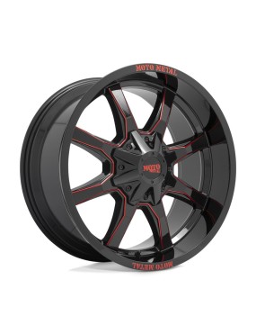 Felga aluminiowa MO970 Gloss Black Milled W/ Red Tint & Moto Metal On Lip MOTO METAL
