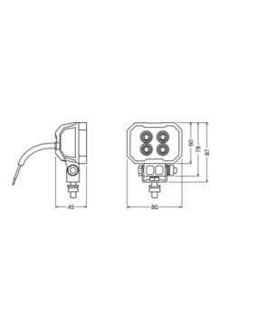 Lampa robocza LED Rect WL VX80-WD | Szekla4x4.pl