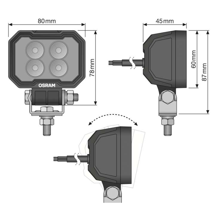 Lampa robocza LED Rect WL VX80-WD OSRAM - ujęcie 3