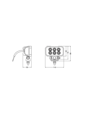 Lampa LED Robocza Rect WL VX100-WD | Szekla4x4.pl
