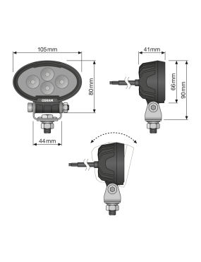 Lampa robocza LED Oval WL VX100-WD | Szekla4x4.pl