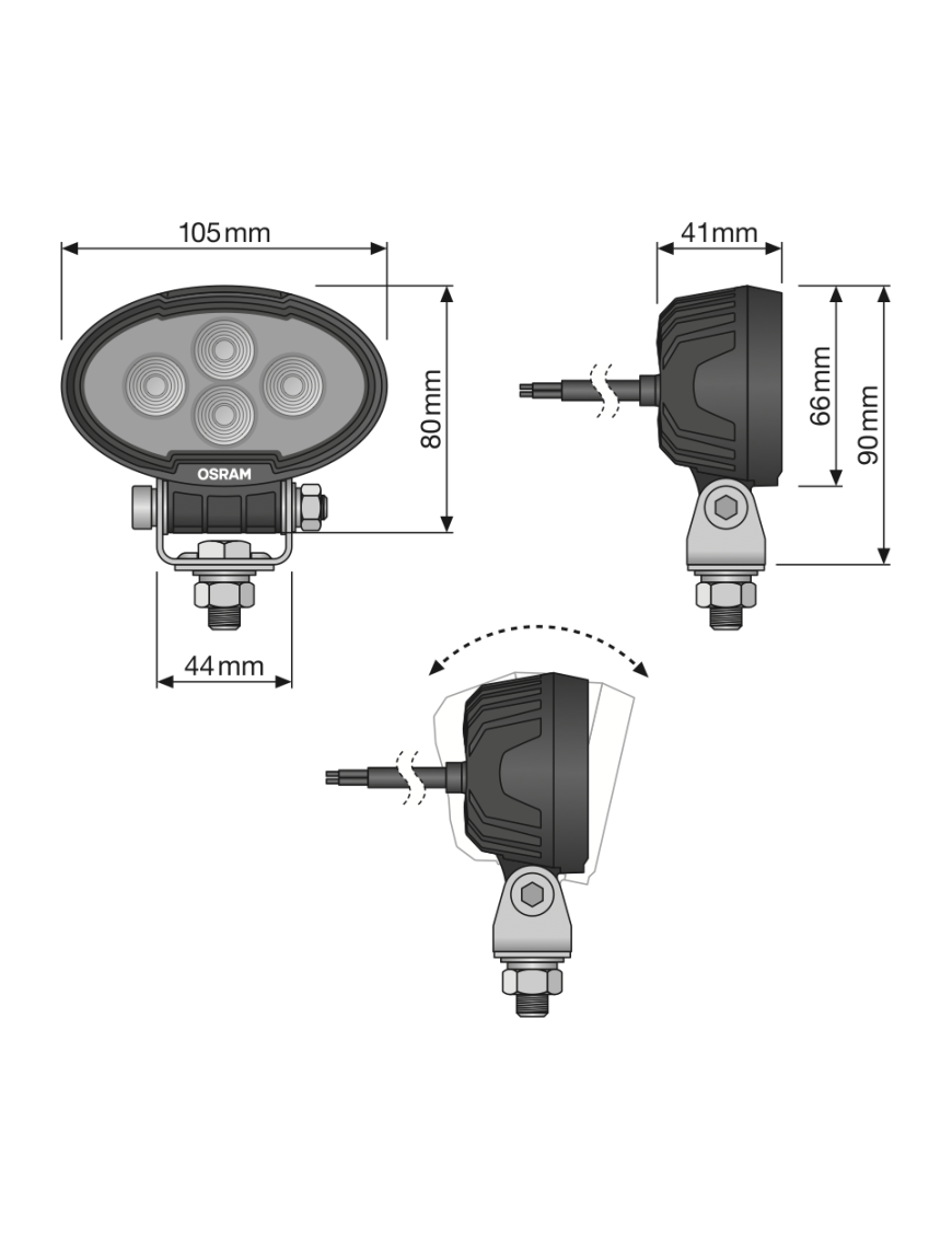 Lampa robocza LED Oval WL VX100-WD | Szekla4x4.pl