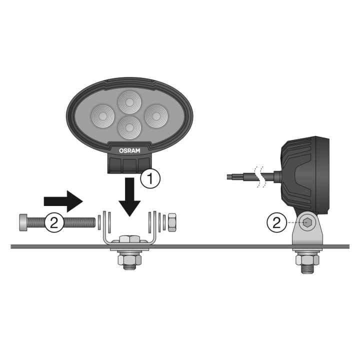Lampa robocza LED Oval WL VX100-WD OSRAM - ujęcie 15