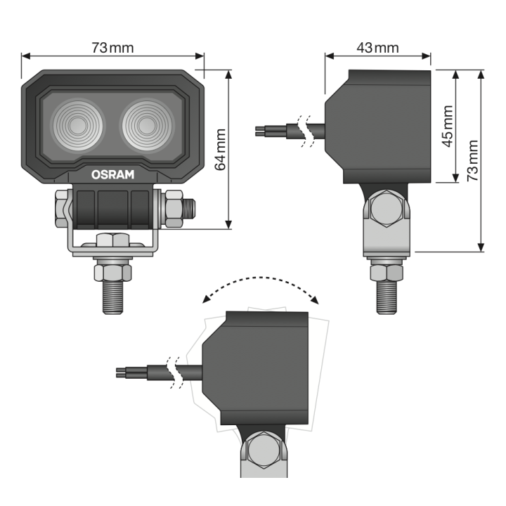 Lampa Robocza WL VX80-WD OSRAM - ujęcie 4